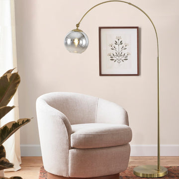 Nora 71" Coastal Vintage Iron LED Floor Lamp - JONATHAN Y